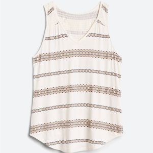 NWT Market & Spruce Beth Smocked Yoke Knit Tank